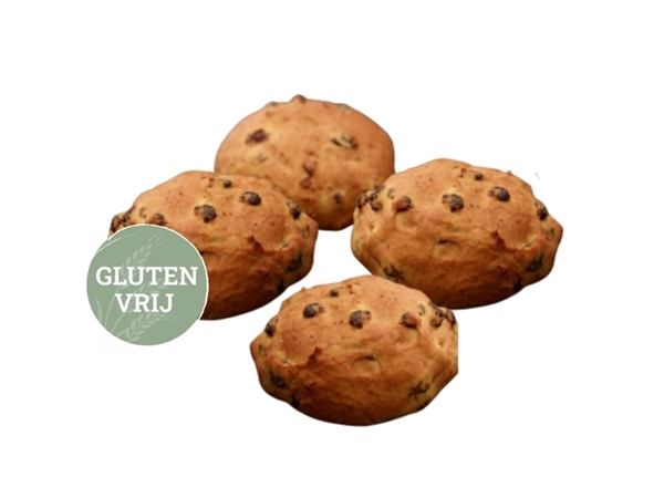 Glutenvrij krentenbollen per 4