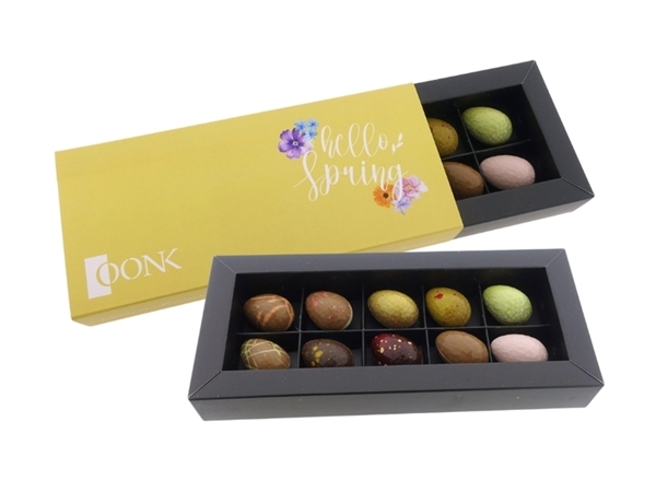 10 bonboneitjes met voorjaarssleeve